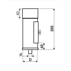 Дефлектор з нержавіючої сталі Ø 400 мм товщина стінки 0,5 мм сталь AISI304