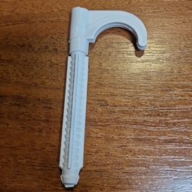 Дюбель-гак одинарний пластиковий 77 мм