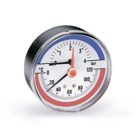 Термоманометр аксиальный WATTS F+R818 (TMAP) 10 бар