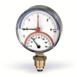 Термоманометр радиальный WATTS F+R828 (TMRP) 10 бар