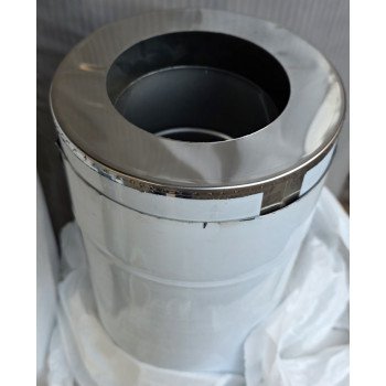 Заглушка защитная для термоизолированной трубы нержавеющая Ø450/520 мм толщина стенки 0,5 мм сталь AISI304