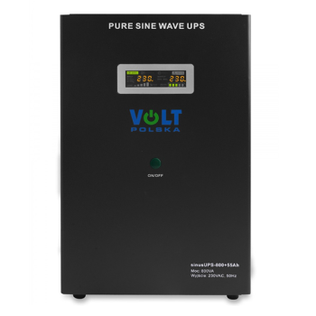 Джерело безперебійного живлення з акумулятором VOLT POLSKA sinusUPS 800 + AKU 55Ah