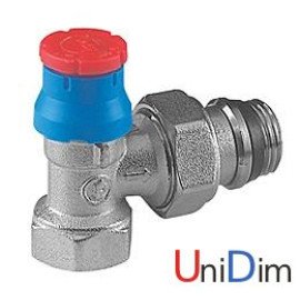 Кутовий термостатичний клапан для радіатора 1x1 GIACOMINI R401х035