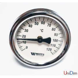  Термометр  накладной с пружиной WATTS F+R810 TCM 63mm 0-120°C
