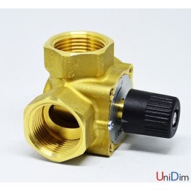 Клапан триходовий змішувально-розділовий з рукояткою HERZ DN32 1¼" kvs16 1213704