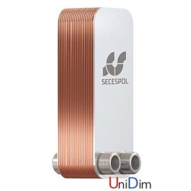 Пластинчастий паяний теплообмінник Secespol (HEXONIC) LA22-40-2-3/4 40-60 кВт