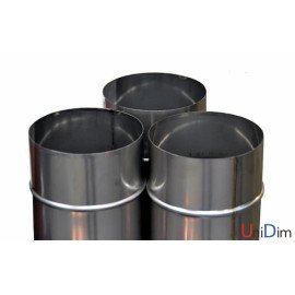 Труба димохідна з нержавіючої сталі одностінна Ø 120 товщина стінки 0.8 мм сталь AISI309 довжина 500 мм