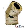 Колено дымоходное из нержавейки утепленное 120/180 45° 0,8 мм AISI 309