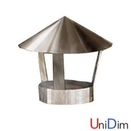 Зонт (грибок) для дымохода из нержавеющей стали Ø 100 мм толщина стенки 0,5 мм сталь AISI304