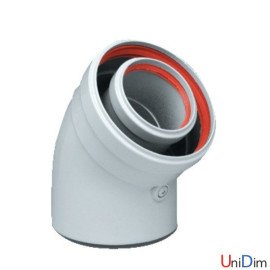 Коаксіальний кут 60/100 під 45 градусів Коаксіальний кут 60/100 під 45 градусів