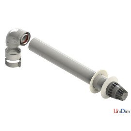 Комплект коаксиальный для газового котла 60/100 мм (труба + отвод)