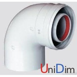 Коаксіальний кут 60/100 під 90 градусів Коаксіальний кут 60/100 під 90 градусів