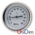 Термометр погружний WATTS 1/2" Ø80 мм 0-120°С 62мм