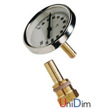 Термометр погружной WATTS 1/2" Ø80 мм 0-120°С 62мм Термометр погружной WATTS 1/2" Ø80 мм 0-120°С 62мм