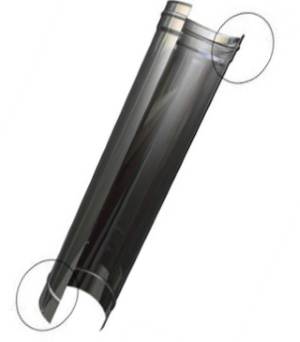 димар з нержавіючої одностінної труби